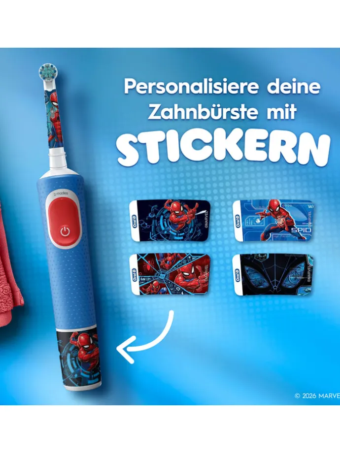 Elektryczna szczoteczka "Vitality Pro 103 Spiderman" w kolorze niebieskim