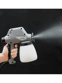 Elektryczny pistolet w kolorze szaro-białym do malowania