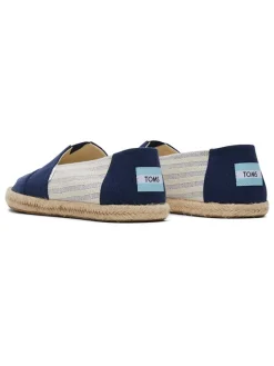 Espadryle w kolorze kremowo-granatowym