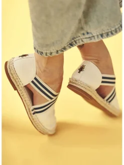 Espadryle w kolorze kremowym