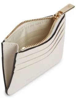Etui w kolorze kremowym na karty - 10 x 8 cm