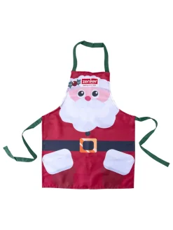 Fartuch kuchenny "Santa Claus" w kolorze czerwono-białym - 58 x 45 cm