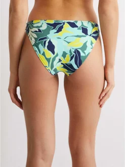 Figi bikini w kolorze granatowo-turkusowo-żółtym