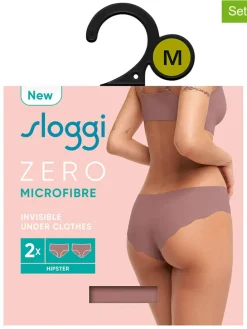 Figi (2 pary) "Zero Microfibre 2.0" w kolorze jasnobrązowym