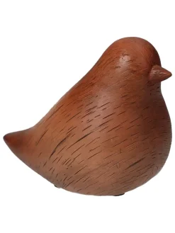 Figurka dekoracyjna "Bird" w kolorze jasnobrązowym - 10 x 8 x 6 cm