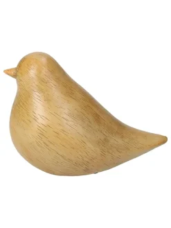 Figurka dekoracyjna "Bird" w kolorze beżowym - 14,5 x 11 x 7,7 cm