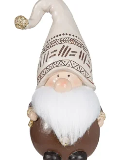 Figurka dekoracyjna "Bobby" w kolorze kremowo-brązowym - 11 x 20 x 9 cm