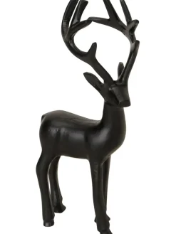 Figurka dekoracyjna "Deer" w kolorze czarnym - 12,5 x 25,5 x 8 cm