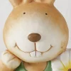 Figurka dekoracyjna "Flecky" w kolorze jasnobrązowo-zielonym - wys. 50 cm