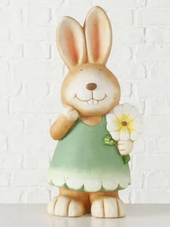 Figurka dekoracyjna "Flecky" w kolorze jasnobrązowo-zielonym - wys. 50 cm