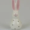Figurka dekoracyjna "Hare" w kolorze białym - wys. 18 cm