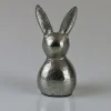 Figurka dekoracyjna "Hare" w kolorze srebrnym - wys. 11 x Ø 5 cm