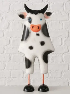Figurka dekoracyjna "Konny" w kolorze czarno-białym - wys. 48 cm