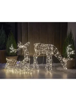 Figurka dekoracyjna LED "Atja" w kolorze ciepłej bieli - 92 x 64 cm