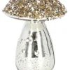 Figurka dekoracyjna "Mushroom" w kolorze srebrnym - wys. 13 cm