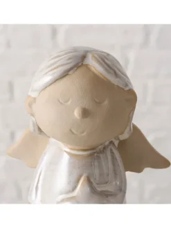 Figurka dekoracyjna "Terrana" w kolorze beżowo-białym - wys. 14,8 cm