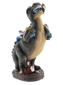 Figurka dekoracyjna "Tyrannosaurus" w kolorze zielonym - wys. 24 cm