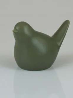 Figurka dekoracyjna w kolorze khaki - 12 x 9 cm
