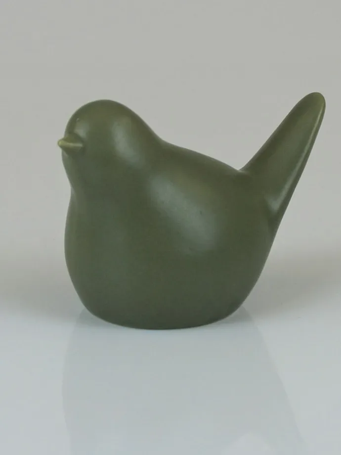 Figurka dekoracyjna w kolorze khaki - 12 x 9 cm