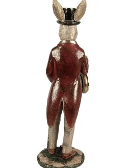 Figurka dekoracyjna w kolorze beżowo-czerwonym - 13 x 39 x 12 cm