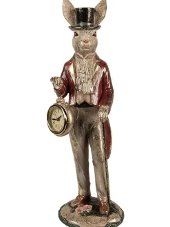 Figurka dekoracyjna w kolorze beżowo-czerwonym - 13 x 39 x 12 cm