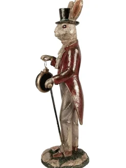 Figurka dekoracyjna w kolorze beżowo-czerwonym - 13 x 39 x 12 cm