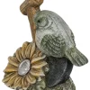 Figurka ogrodowa "Bird" w kolorze brązowym ze wzorem - 13,5 x 13 x 9,5 cm