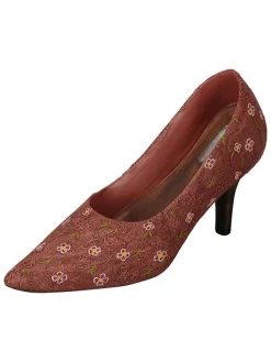 Figurka ogrodowa "Women's shoe" w kolorze bordowym - 24 x 14 x 9 cm