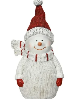 Figurka "Snowman" w kolorze białym na płot - 11,5 x 22 x 8 cm