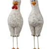 Figurki dekoracyjne (2 szt.) "Rooster" ze wzorem - 4 x 15 x 5,5 cm