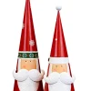 Figurki dekoracyjne (2 szt.) "Santa" w kolorze biało-czerwonym