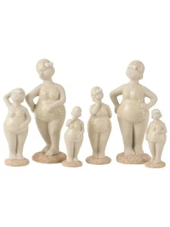 Figurki dekoracyjne (2 szt.) w kolorze beżowym - wys. 25 cm