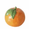 Figurki dekoracyjne (2 szt.) w kolorze żółto-pomarańczowym - wys.7 x Ø7,5cm