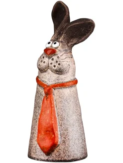 Figurki (2 szt.) "Klaus & C." ze wzorem na płot - wys. 23 cm