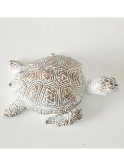 Figurki (2 szt.) "Quila" w kolorze beżowo-białym - 13 x 10 c,
