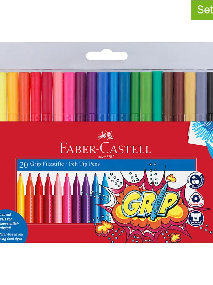 Flamastry (40 szt.) "Grip Colour"