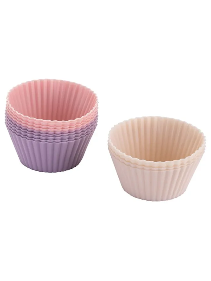 Foremki (12 szt.) w różnych kolorach do muffinek - wys. 5,7 x Ø 7 cm