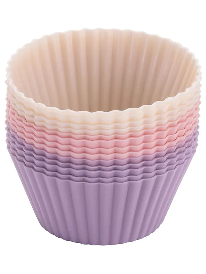 Foremki (12 szt.) w różnych kolorach do muffinek - wys. 5,7 x Ø 7 cm