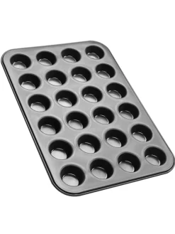 Forma "Black Metallic" w kolorze czarnym na muffinki - 38 x 26 cm