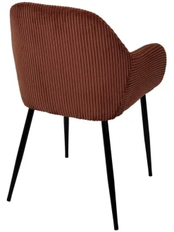 Fotele (2 szt.) w kolorze czerwono-pomarańczowym - 59 x 85 x 55,7 cm