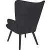 Fotel "Giulia" w kolorze czarnym - 68 x 96 x 75 cm