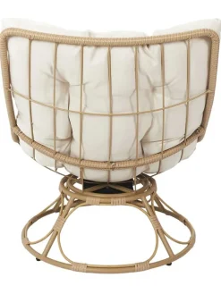 Fotel w kolorze kremowym - 74 x 88 x 96 cm