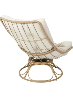 Fotel w kolorze kremowym - 74 x 88 x 96 cm