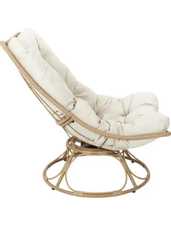 Fotel w kolorze kremowym - 74 x 88 x 96 cm