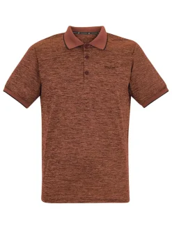 Funkcyjna koszulka polo "Remex II" w kolorze czerwonobrązowym