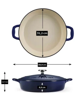 Garnek "Bestow" w kolorze niebieskim do duszenia - 3,8 l