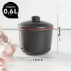 Garnek "Mini" w kolorze czarno-pomarańczowym na czosnek - 600 ml