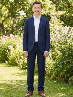 Garnitur - Slim fit - w kolorze granatowym