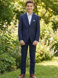 Garnitur - Slim fit - w kolorze granatowym
