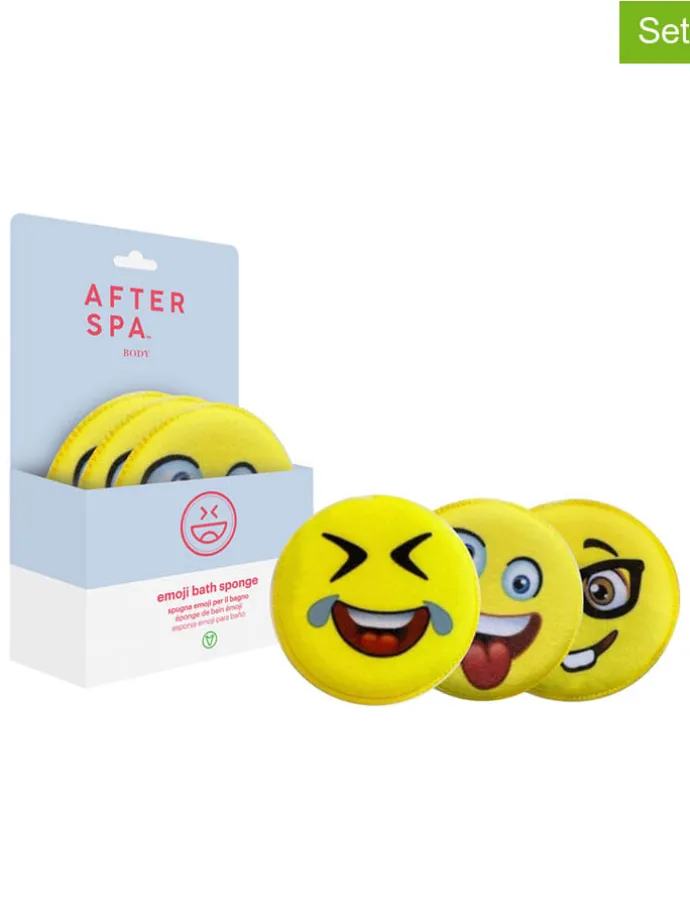 Gąbka kąpielowa "Emoji" w kolorze żółtym (produkt niespodzianka)